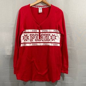 Victoria’s Secret PINK Christmas Thermal size L